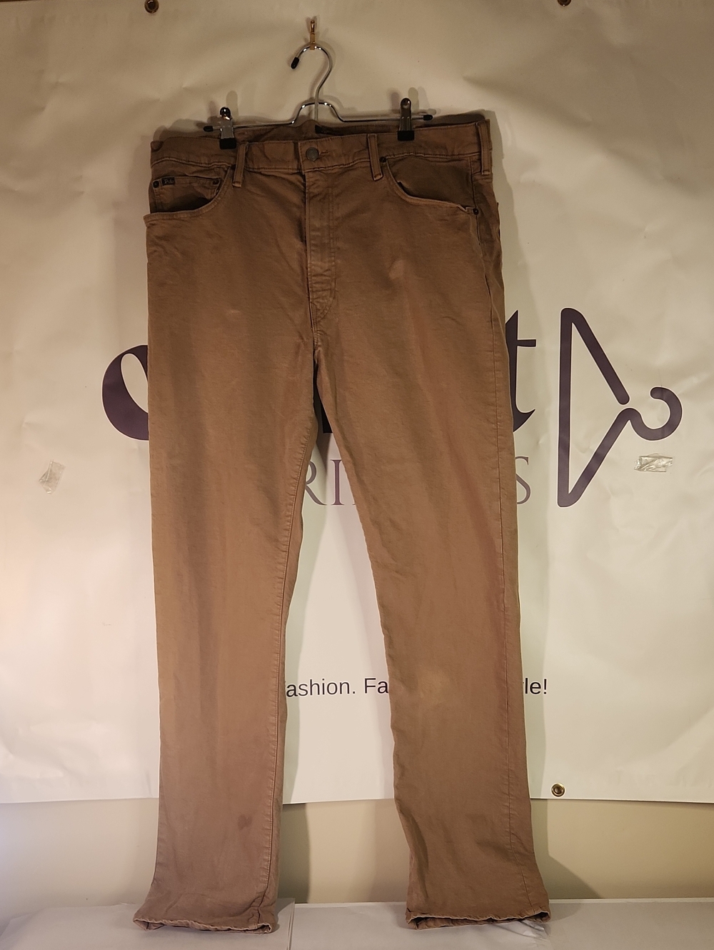 Ralph Lauren Slim Straight Jeans in Tan